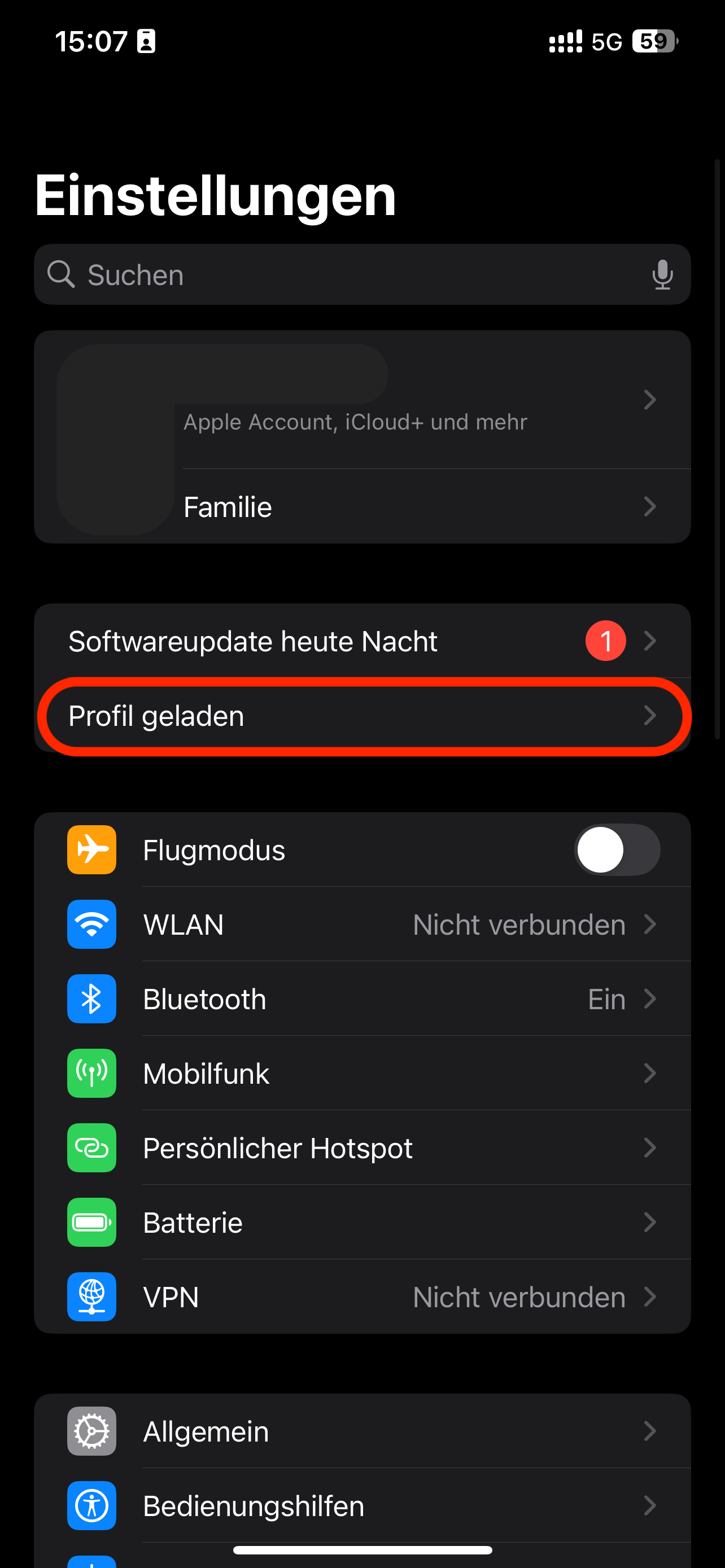 &ldquo;Einstellungen&rdquo; App